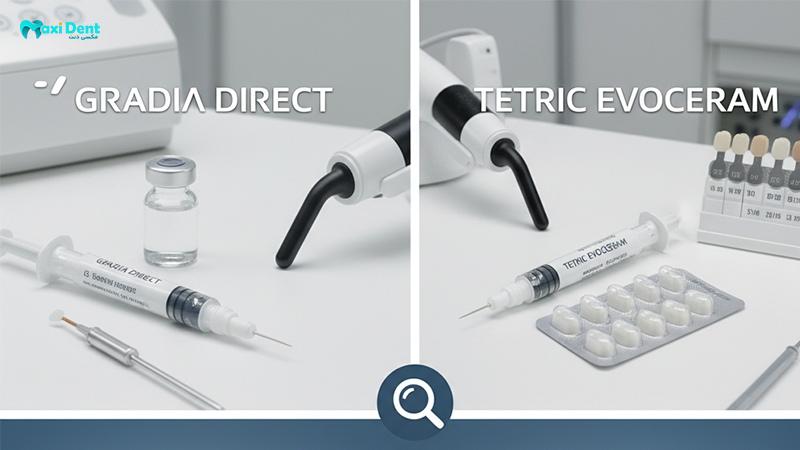 مقایسه کامپوزیت Gradia direct و Tetric EvoCeram