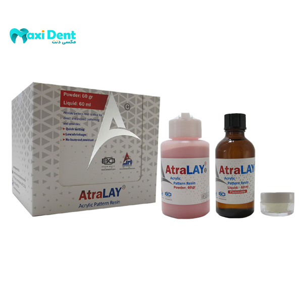 نمای نزدیک و بسته‌بندی آکریل آترالی بتادنت مناسب برای الگوبرداری در دندانپزشکی