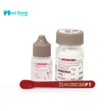 نمای نزدیک از پودر و مایع سیمان گلاس آینومر GC Gold Label 1​