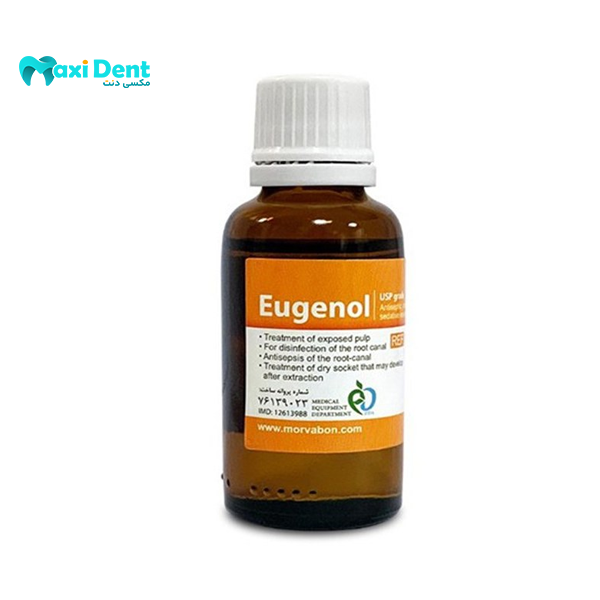 نمای اصلی بطری اوژنول Morvabon برای مصارف دندانپزشکی