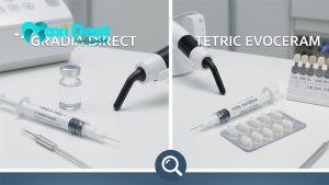 مقایسه کامپوزیت برند gradia direct با Tetric EvoCeram